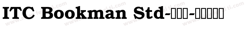 ITC Bookman Std-半粗体字体转换